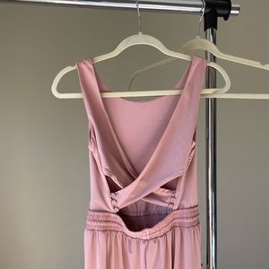 Pink Tapered Jumpsuit